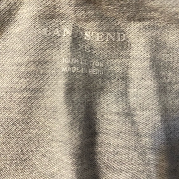 Lands’ End 100% Cotton Heather Gray Heathered Light Grey Short Sleeve Polo XS - Picture 4 of 6